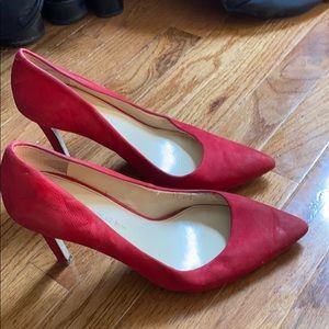 Banana republic red leather heels